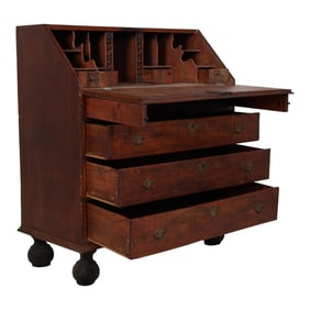 Antique Slant Front Bureau Secretary Writing Desk