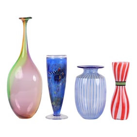 Kosta Boda Vallien Engmann Hydman Glass Vases LOT