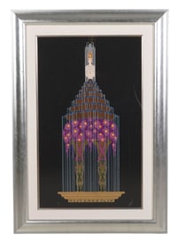 Erte 1892-1990 Perfume in Purple Serigraph SIGNED
