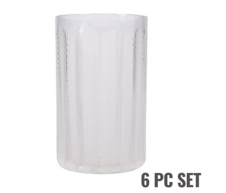 Lalique France Crystal Jaffa Flat Tumblers 6pc LOT