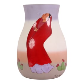 R C Gorman 1932-2005 Large Ceramic Pottery Vessel