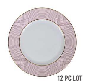 Raynaud Crinoline Pink Porcelain Dinner Plates SET