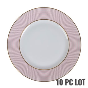 Raynaud Crinoline Pink Porcelain Dessert Plate SET