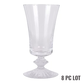 Baccarat Crystal Mille Nuits White Wine Goblets 8p