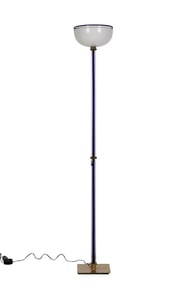 Venini Murano Blue Glass & Brass Tolboi Floor Lamp