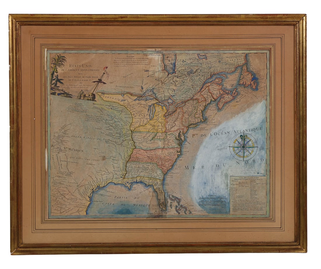 Antique 1785 Style French Map of the United States (1 of 8)