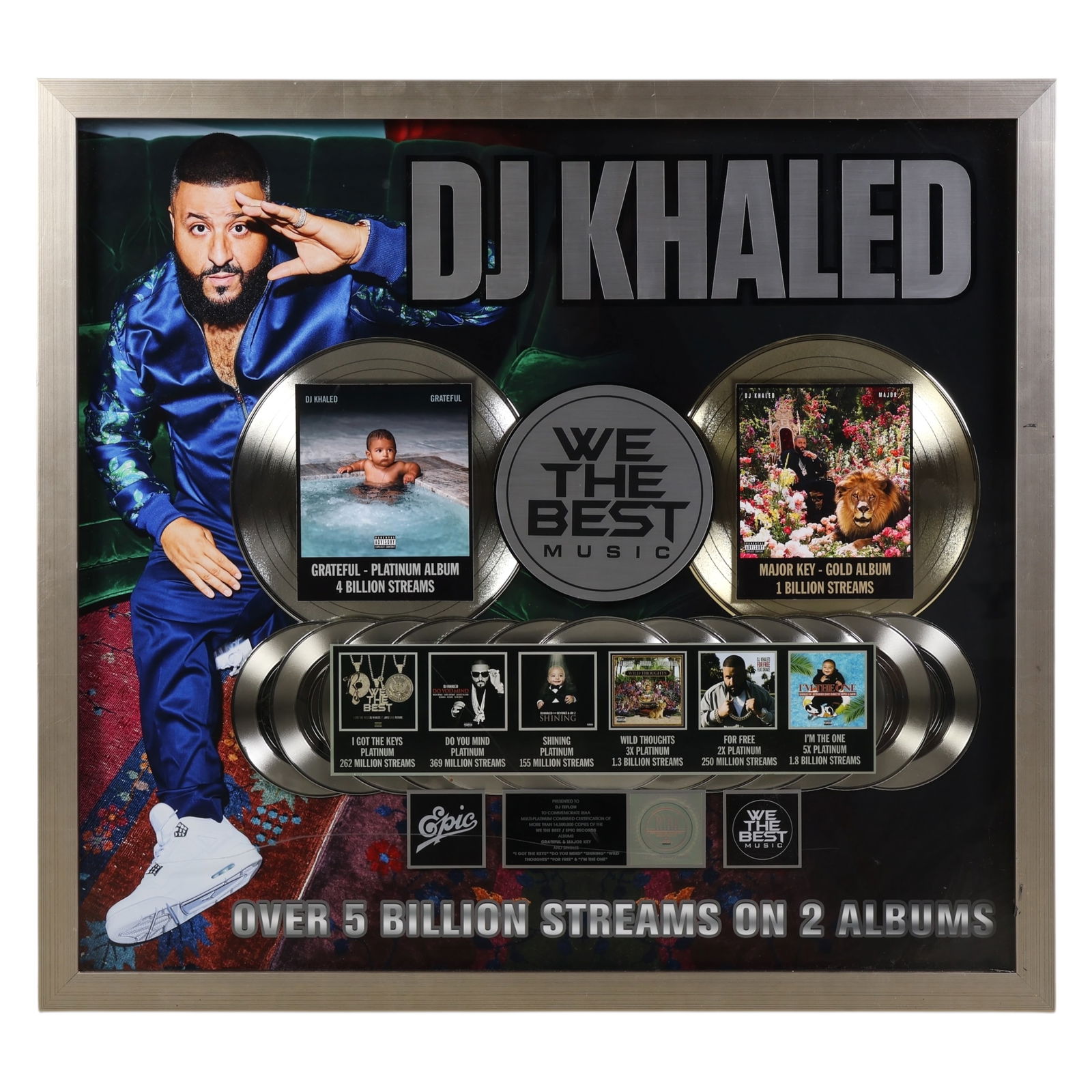 DJ Khaled RIAA Platinum Gold Record Award Display (1 of 7)