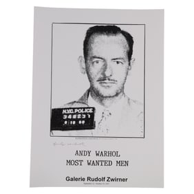 Andy Warhol Most Wanted Men Silkscreen #5 SIGNED