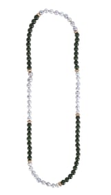 Jade and Baroque Saltwater Cultured Pearl Necklace