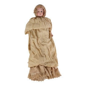 Antique German 25" Composition Doll w/ Bisque Head