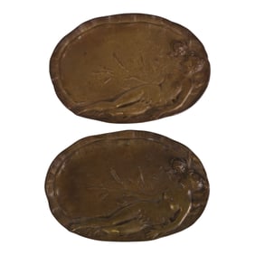 Antique Pr Bronze Wall Plaques after Emile Vernier