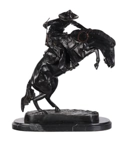 Bronze Bronco Buster Sculpture after F. Remington