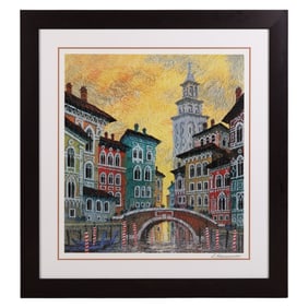 Anatole Krasnyansky 1930-2023 Venice Litho SIGNED