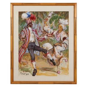 William Prescott 1917-1981 Festive Slaves Painting