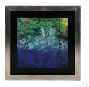 Jamali b.1944 Fresco Tempura Painting with COA