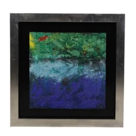 Jamali b.1944 Fresco Tempura Painting with COA
