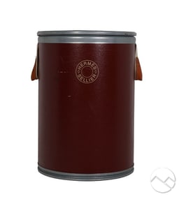 Hermes Red Rouge Drum Storage Container Saddle Box