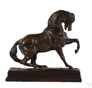 Antoine Louis Barye 1796-1875 Bronze Rearing Horse