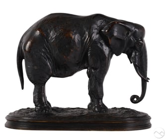Antoine Louis Barye 1796-1875 Elephant Bronze
