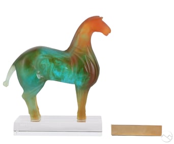 Daum Pate de Verre Art Glass LE Horse Sculpture