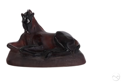 Daum Hinsberger "Malick" Pate de Verre Glass Horse