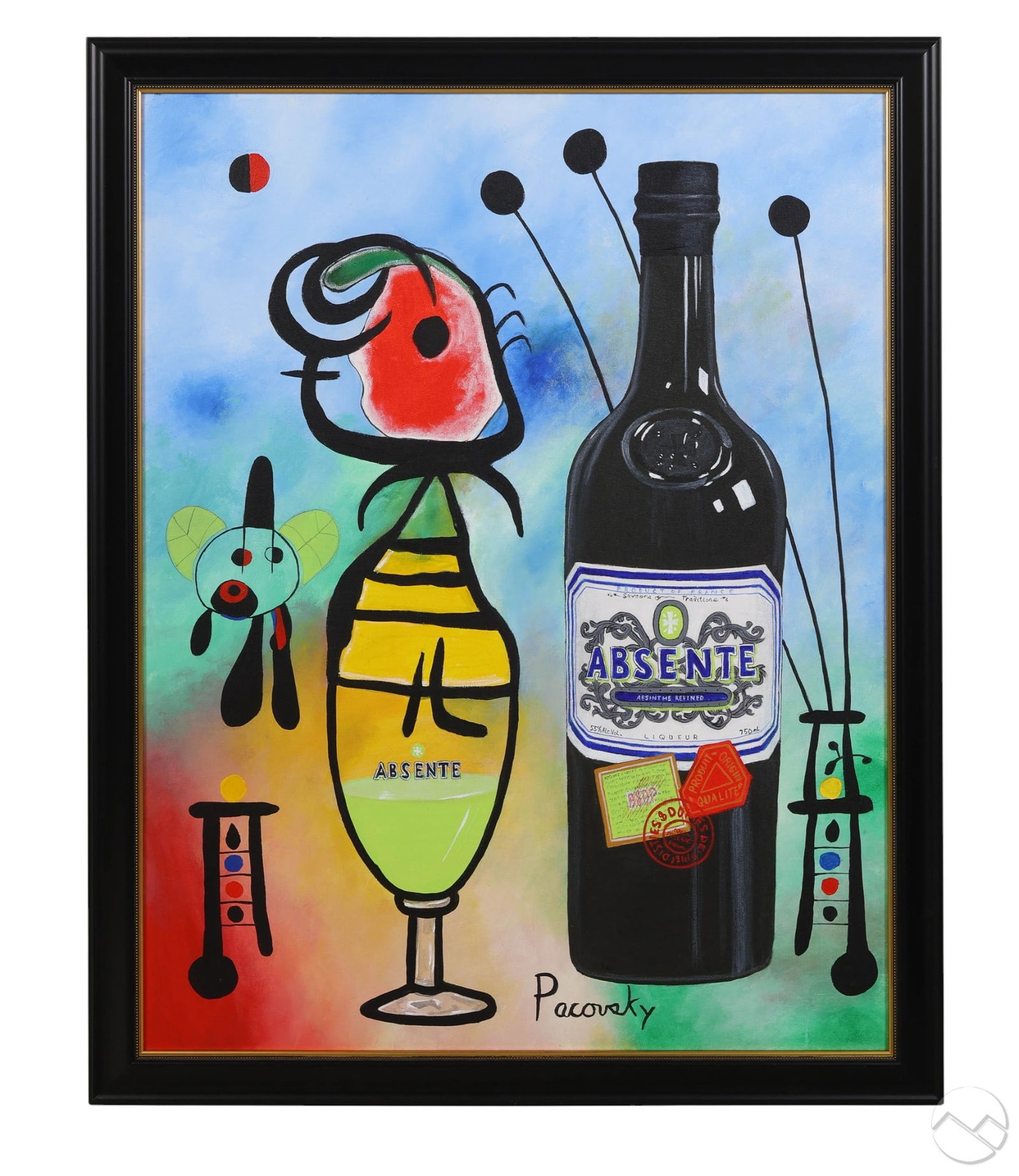 John Pacovsky b.1950 Miro Absente Ad Painting (1 of 6)