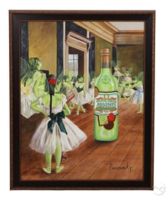 John Pacovsky b.1950 Degas Absente Ad Painting
