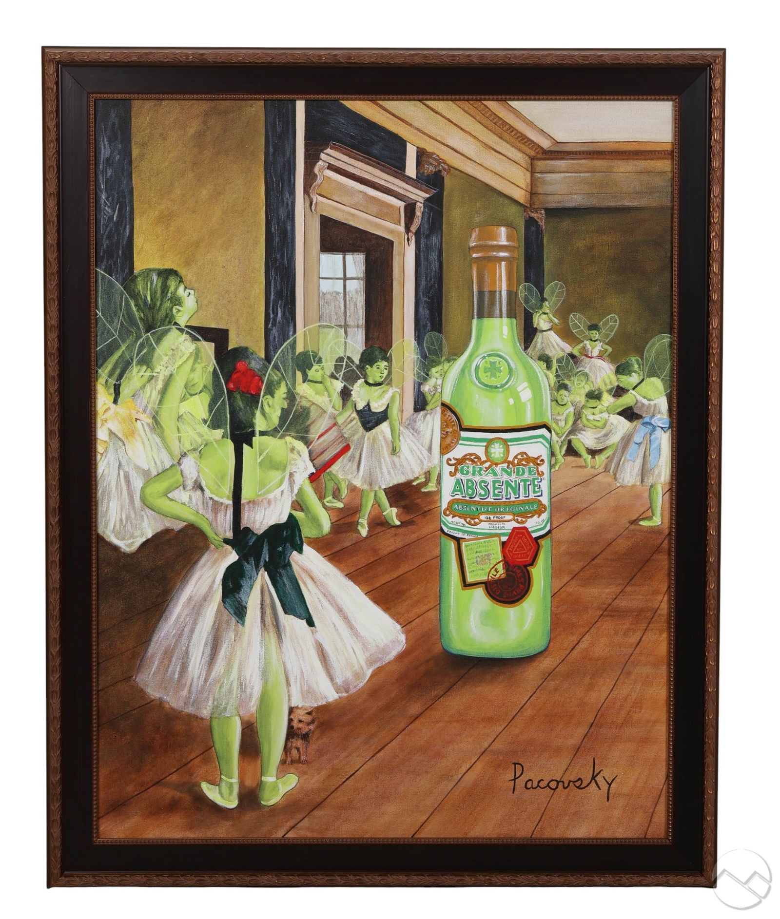 John Pacovsky b.1950 Degas Absente Ad Painting (1 of 6)