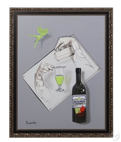 John Pacovsky b.1950 Escher Absente Ad Painting
