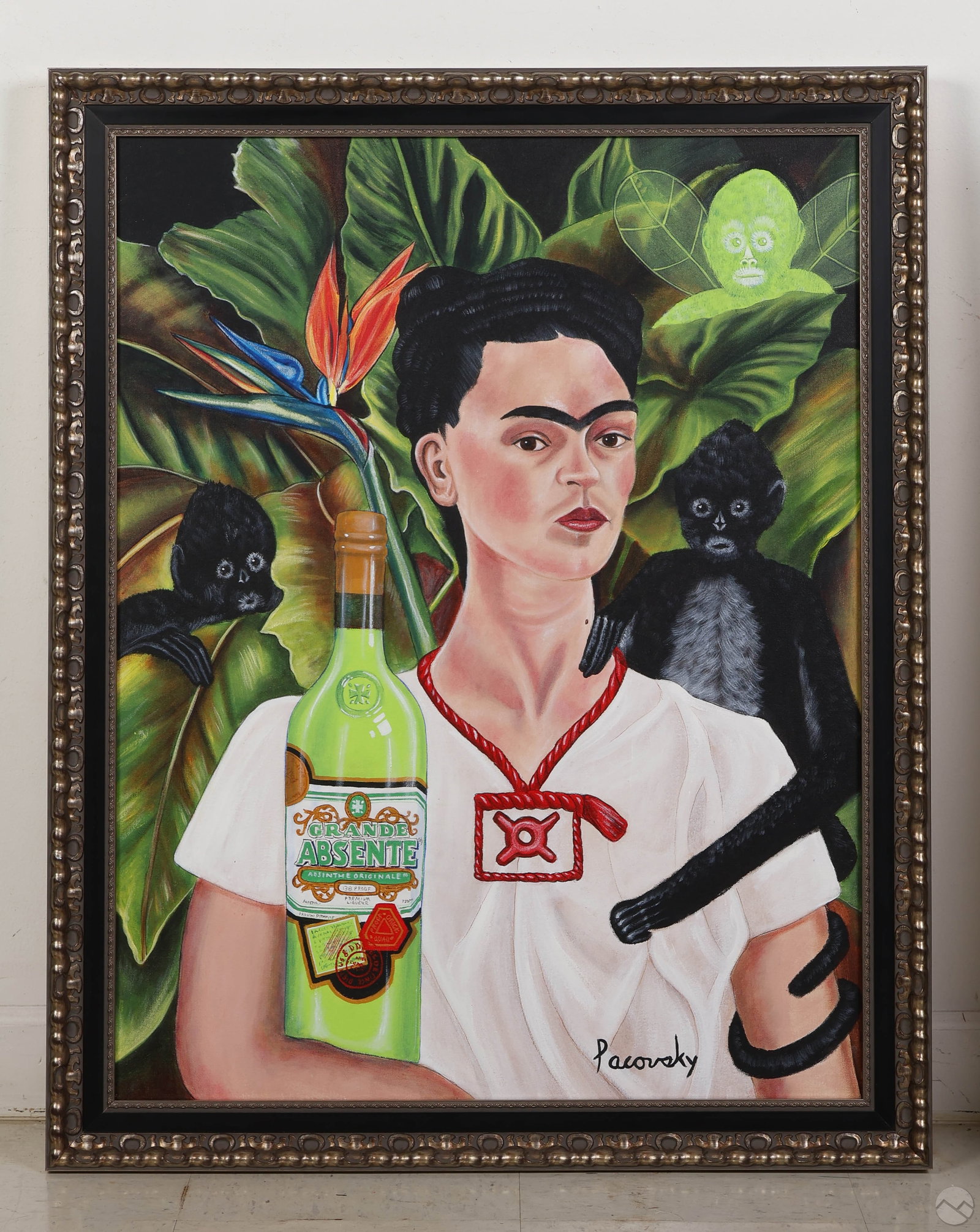 John Pacovsky b.1950 Frida Kahlo Absente Painting (1 of 6)