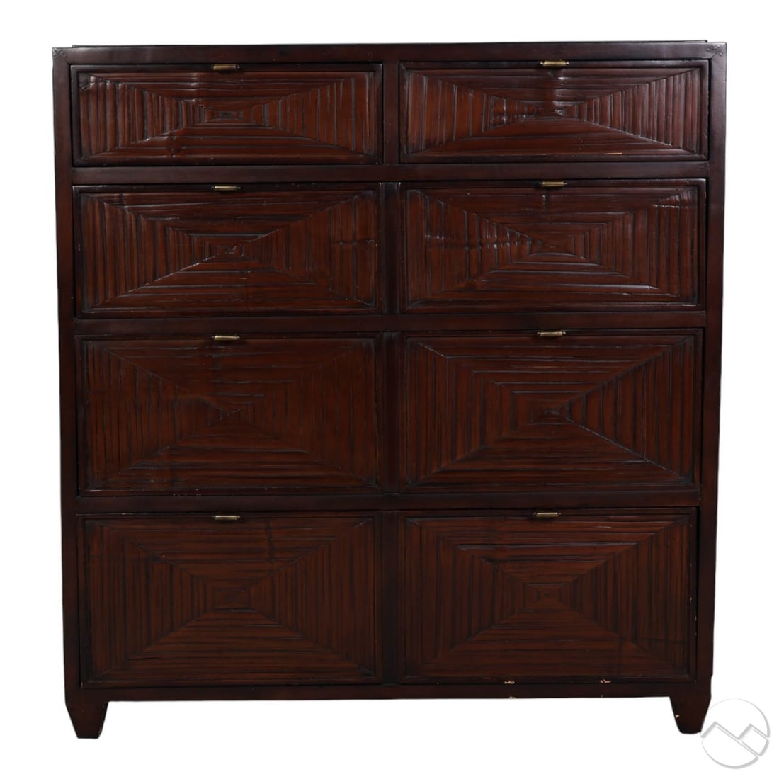 McGuire Dark Bamboo Veneer Six Drawer Dresser (1 of 8)