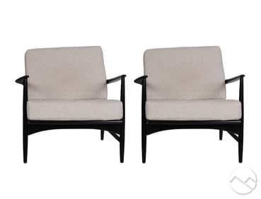 Pair of Kofod Larsen for Selig Danish Arm Chairs
