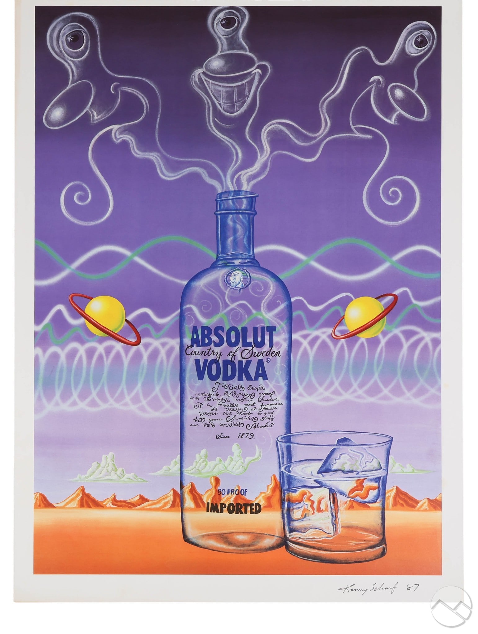 Kenny Scharf b.1958 Absolut Vodka LE Litho SIGNED (1 of 7)