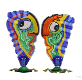 Silvio Vigliaturo b.1949 Murano Art Glass Faces