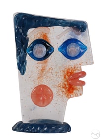 Sandro Frattin 20C Murano Glass Picasso Sculpture