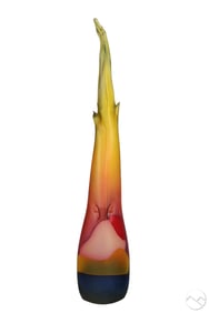 Danny Perkins b.1955 Art Glass 60" Floor Sculpture