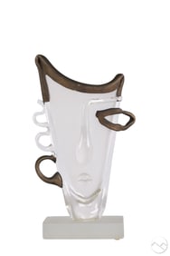 Ion Tamaian b.1954 Studio Art Glass Face Sculpture