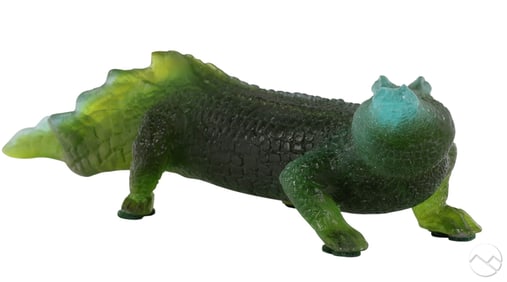 Daum Pate de Verre Art Glass Alligator Sculpture
