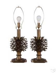 Pair of Maison Charles Style Pinecone Table Lamps