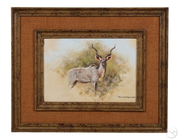 David Shepherd 1931-2017 African Kudu Oil Painting