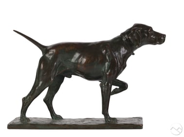 Bryant Percy Baker 1881-1971 Bronze Pointer Dog