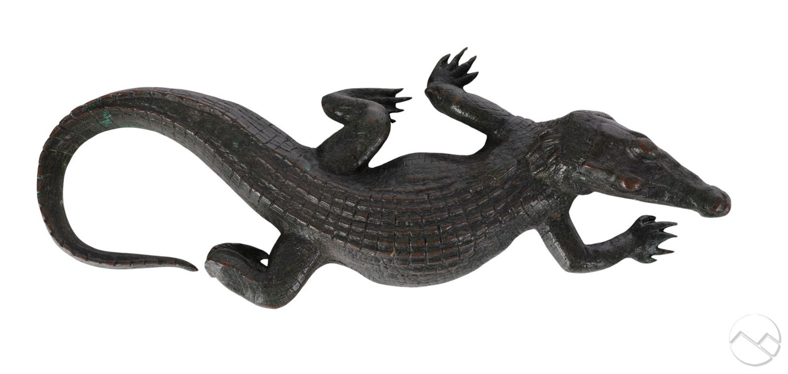 Bronze Alligator Crocodile Caiman Sculpture SIGNED (1 of 6)