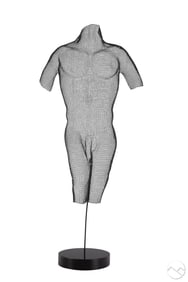 Randy Cooper b.1942 Wire Mesh Male Torso Sculpture