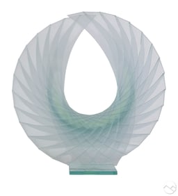 Tom Marosz b.1951 Studio Art Glass Fan Sculpture