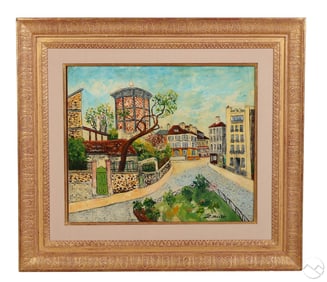 Elisee Maclet 1881-1962 Parisian Street Painting
