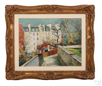 Elisee Maclet 1881-1962 Parisian Street Painting