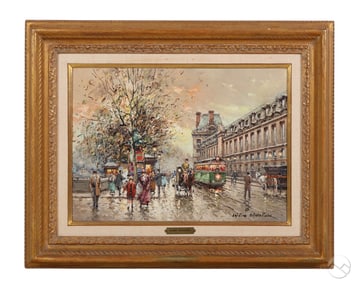 Antoine Blanchard 1910-1988 Parisian Blvd Painting