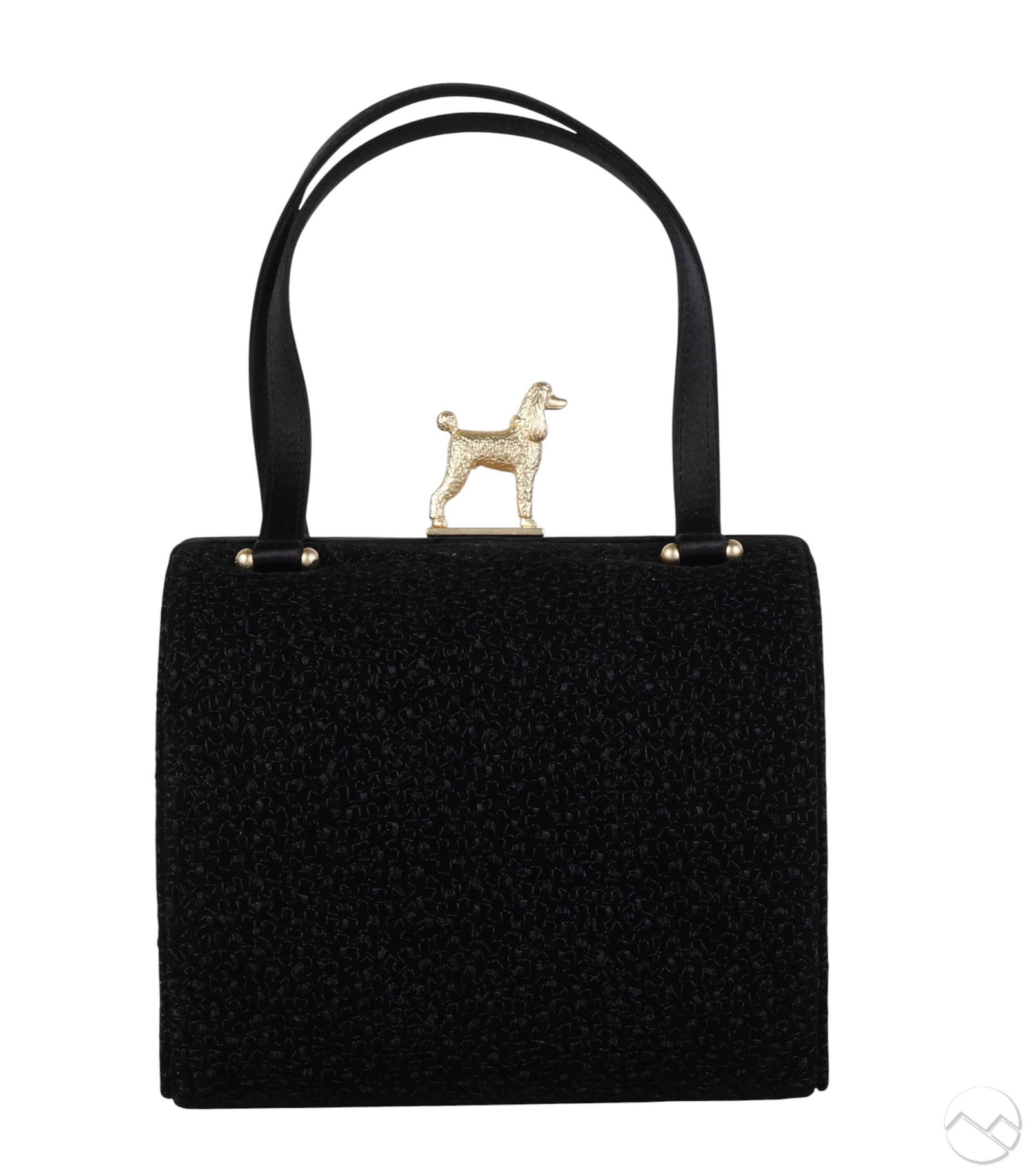 Barry Kieselstein Cord Black Poodle Clasp Handbag (1 of 8)