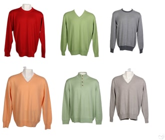 Loro Piana Men's Cashmere Sweaters 6pc ESTATE LOT
