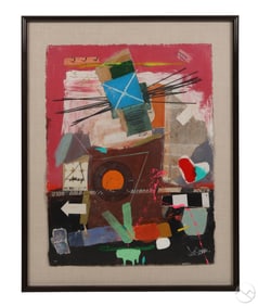 Joe Somm 20C Outsider Art Found Object Collage